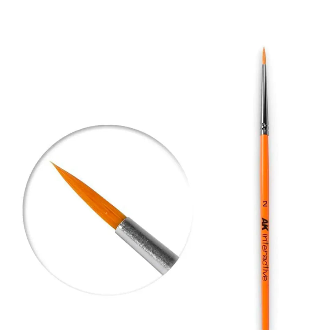 AK Interactive: Round Brushes (multiple sizes)