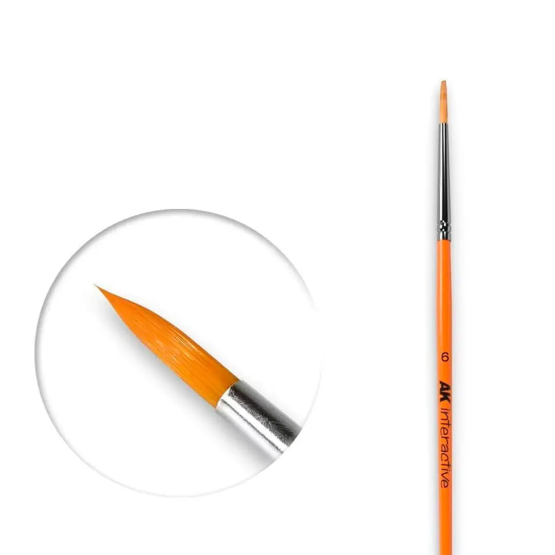 AK Interactive: Round Brushes (multiple sizes)