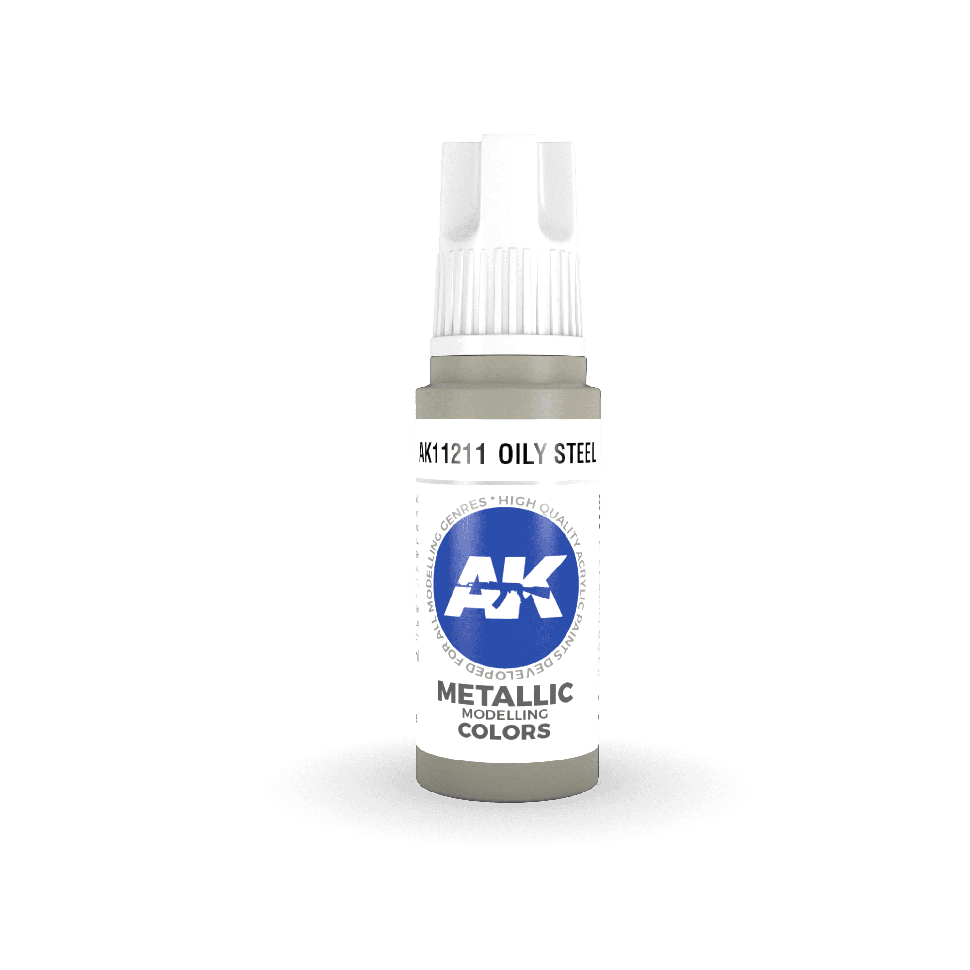 AK Interactive 3G Acrylic Oily Steel 17ml