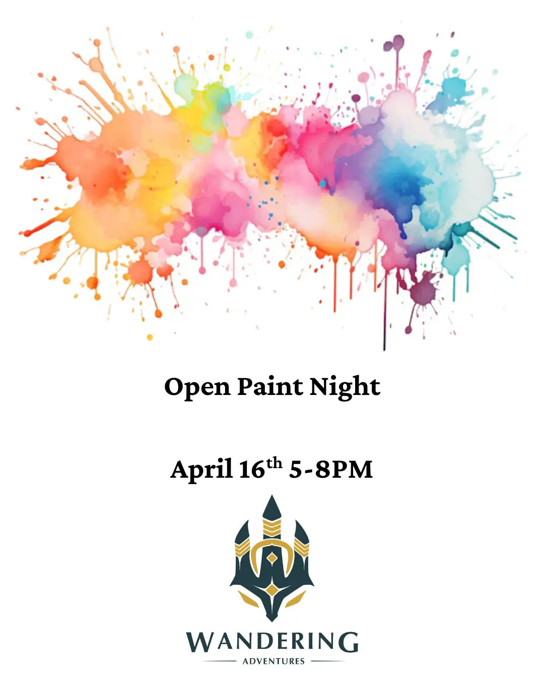 Open Paint Night: April 16th
