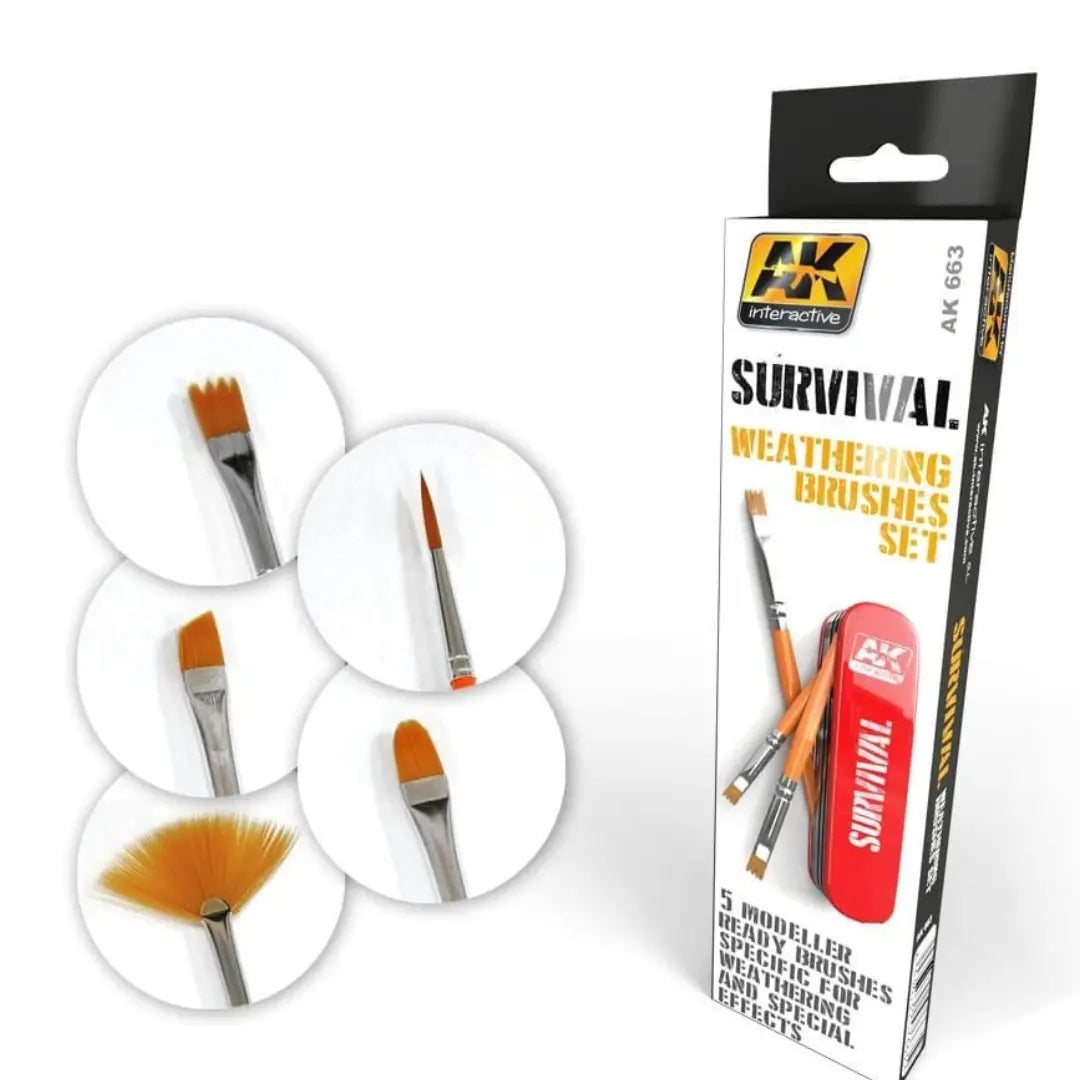 AK Interactive: Weathering Brush (mult. sizes)