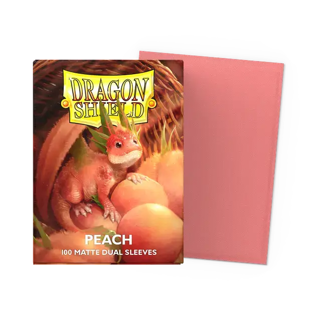 Dragon Shield Sleeves- PEACH- Dual Matte 100CT