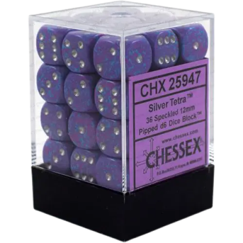 Speckled Silver Tetra Dice Block (36 Dice)
