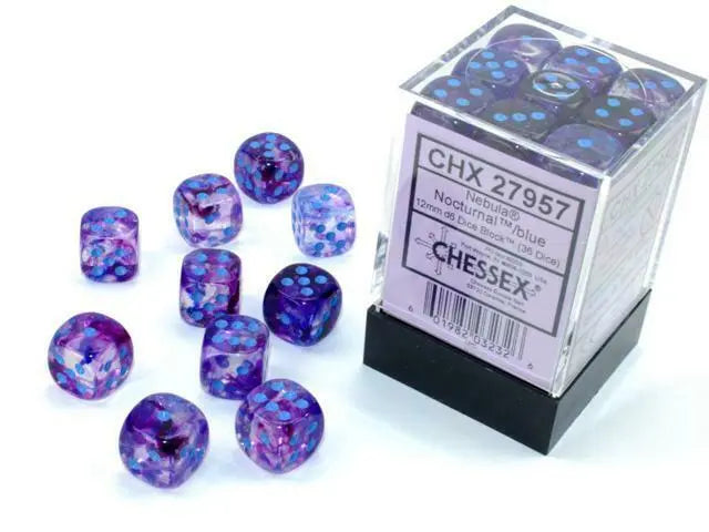 Nebula Nocturnal/ blue Luminary Dice Block (36 Dice)