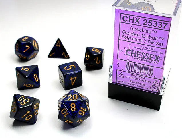 Speckled Golden Cobalt 7-Die set