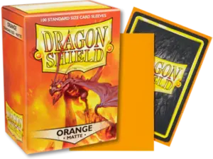 Dragon Shield Sleeves- ORANGE- Matte 100CT