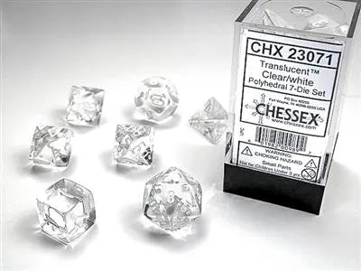 Translucent Clear/ white 7-Die set