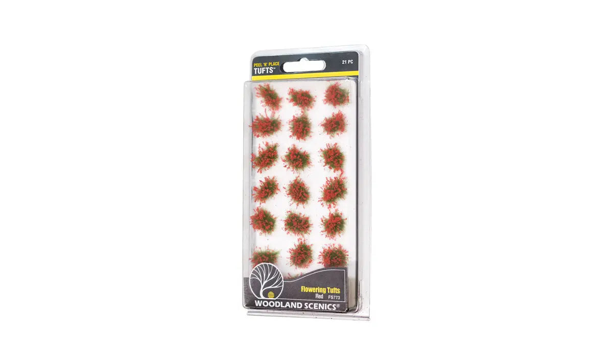 Flowering Tufts- Red- Woodland Scenics Tufts