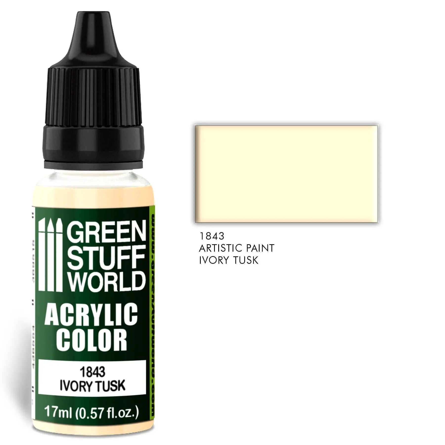 GreenStuffWorld Acrylic Paint: Ivory Tusk
