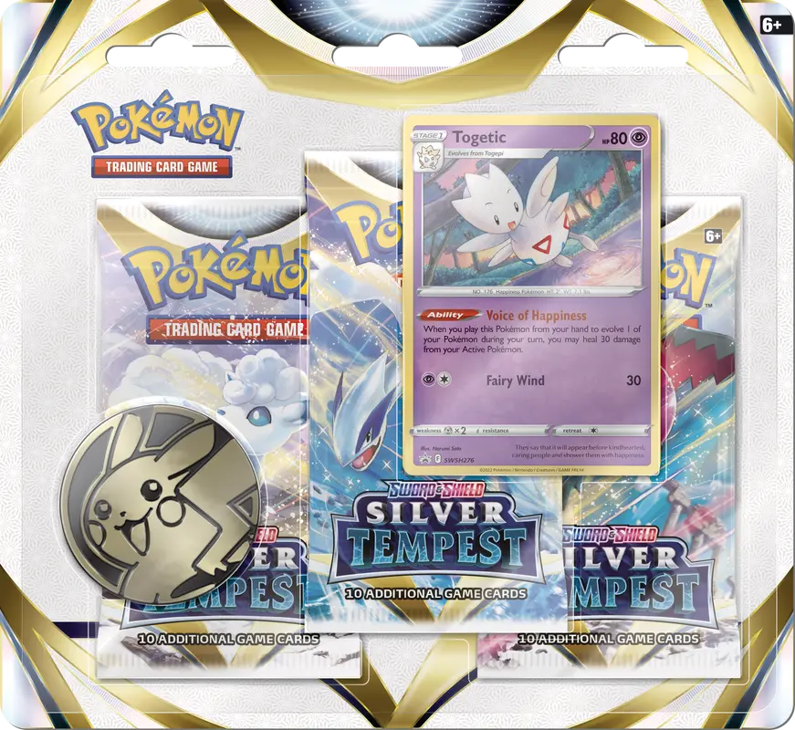 Pokemon SWSH12 Silver Tempest 3PK Blister (Togetic)