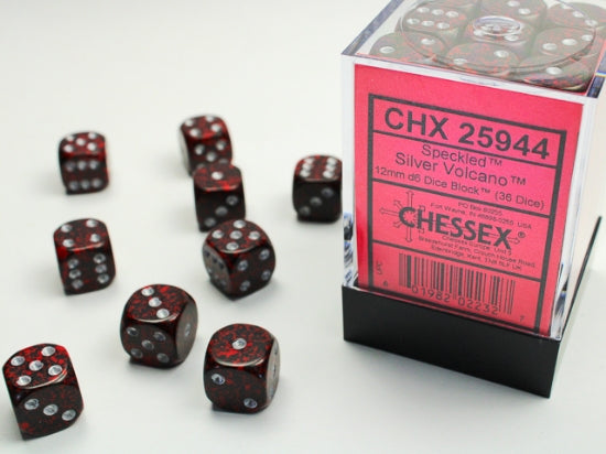 Speckled Silver Volcano Dice Block (36 Dice)