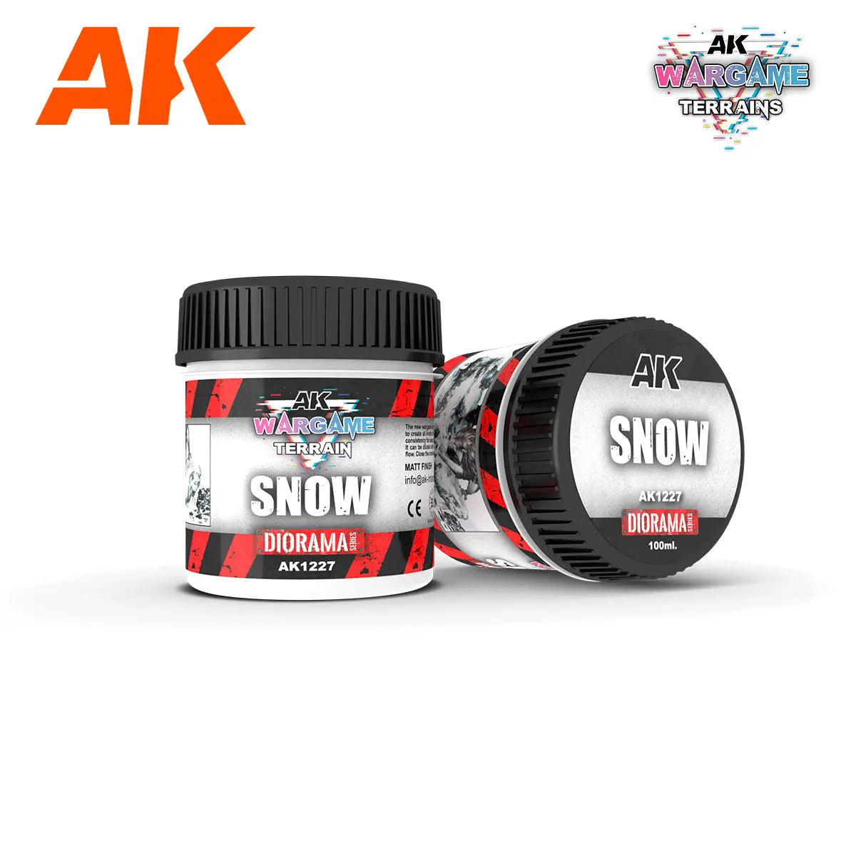 AK Interactive Wargame Battle Ground Terrains Snow - 100ml