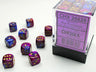 Gemini Blue-Purple/gold Dice Block (36 Dice)