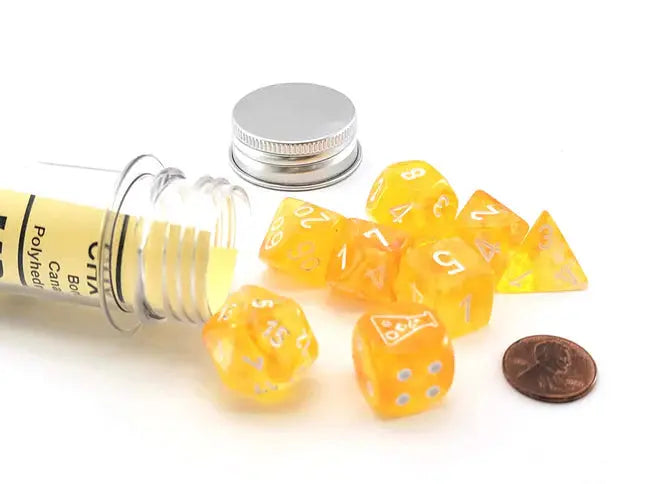 Lab Dice: Borealis Canary/ white 7-Die set