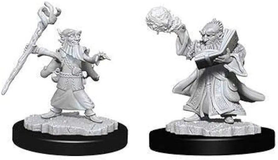 Male Gnome Wizard- D&D Nolzur's Marvelous Wave 6- MISSING STAFF ARM