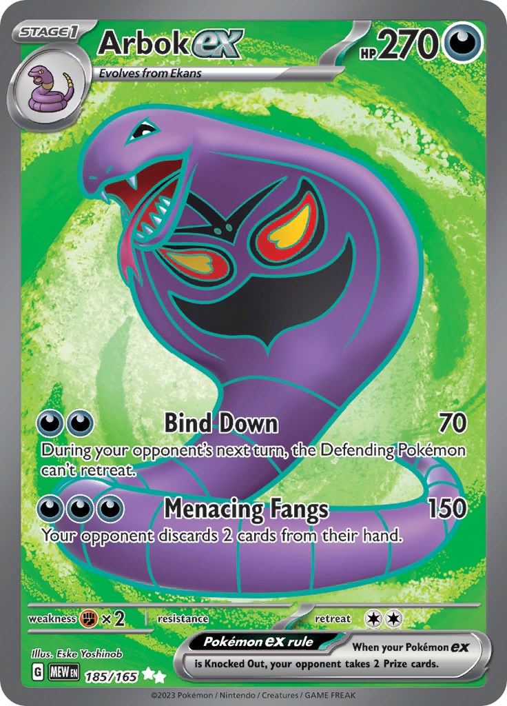 Arbok ex [MEW - 185/165]