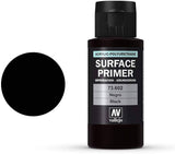 Black- Vallejo Surface Primer- 60 ml
