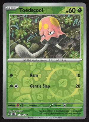 Toedscool [SCR - 017/142] Reverse Holofoil