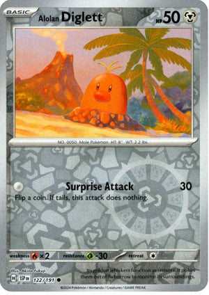 Alolan Diglett [SSP - 122/191] Reverse Holofoil