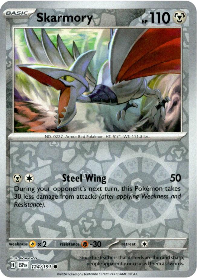 Skarmory - 124/191 [SSP - 124/191] Reverse Holofoil