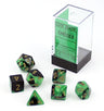 Gemini Black-Green/ gold 7-Die Set