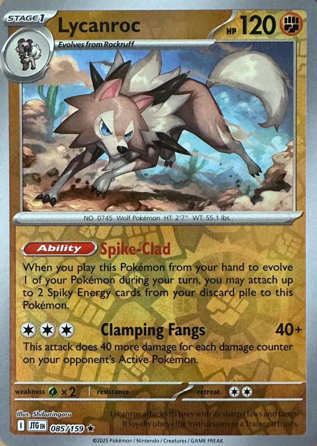Lycanroc - 085/159 [JTG - 085/159] Reverse Holofoil