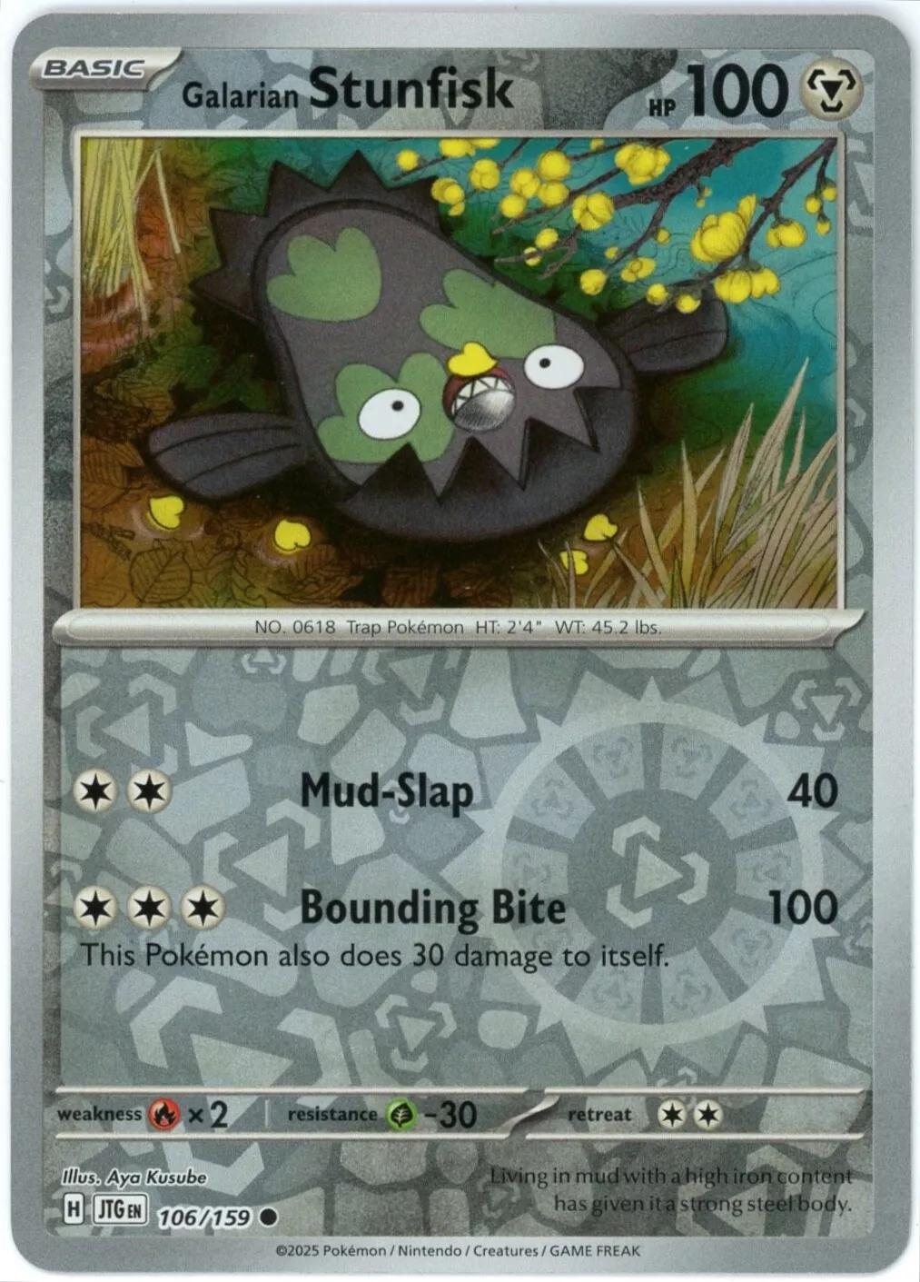 Galarian Stunfisk [JTG - 106/159] Reverse Holofoil