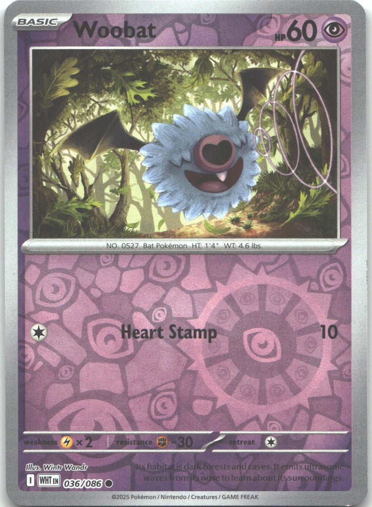Woobat [WHT - 036/086] Reverse Holofoil