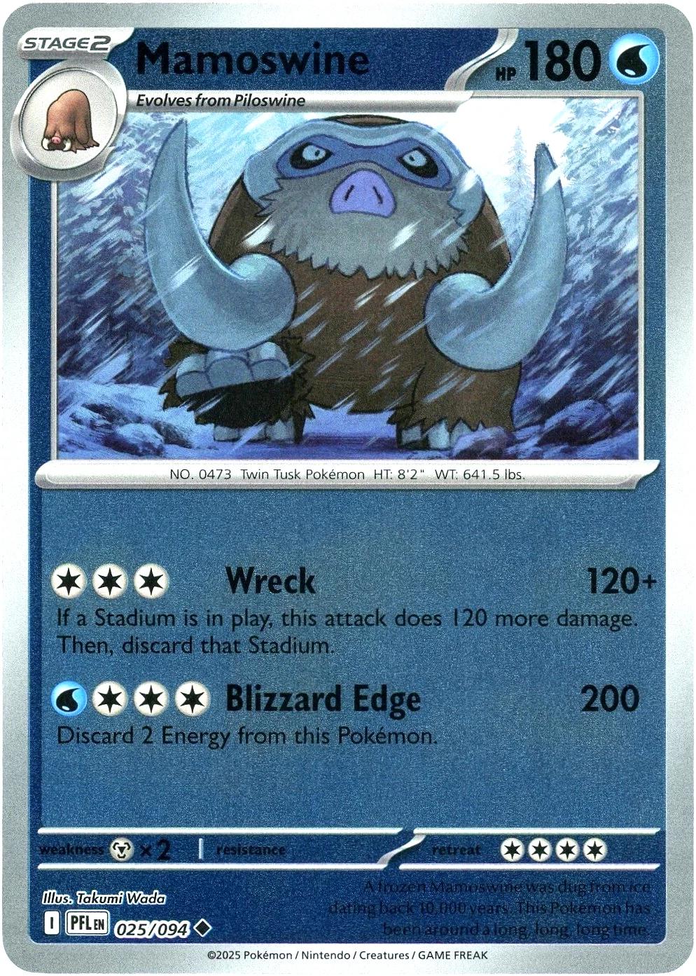 Mamoswine [PFL - 025/094] Reverse Holofoil
