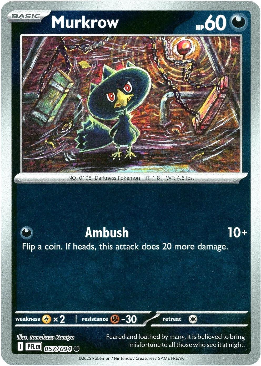 Murkrow [PFL - 057/094] Reverse Holofoil