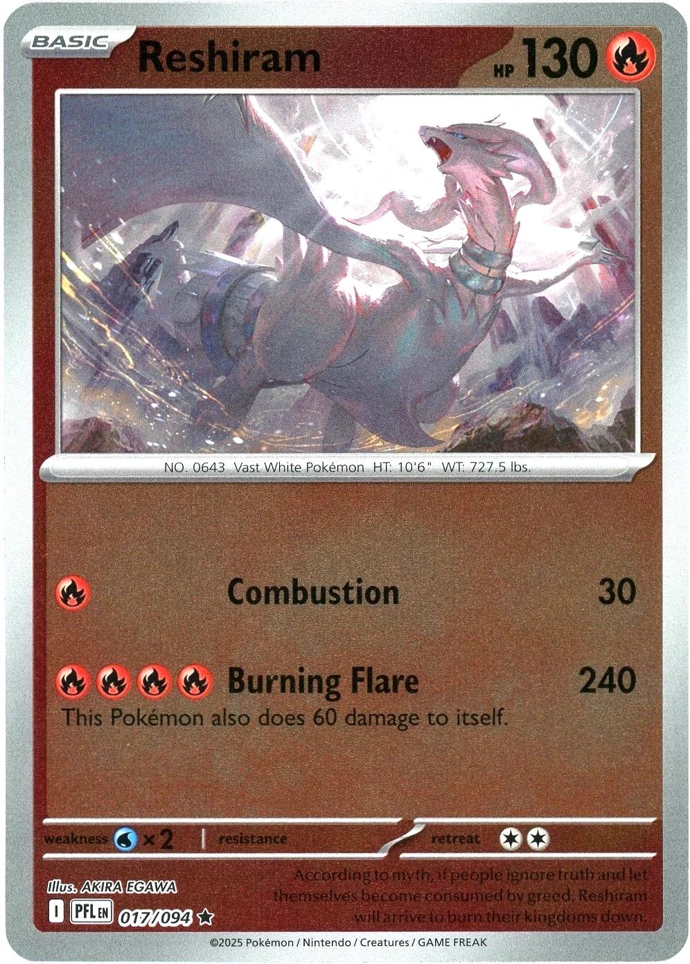 Reshiram [PFL - 017/094] Holofoil