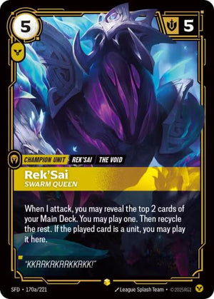 Rek'Sai - Swarm Queen (Alternate Art) [SPF - 170a/221]