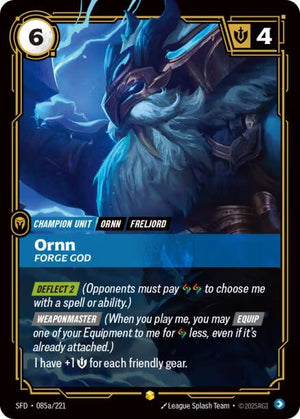 Ornn - Forge God (Alternate Art) [SPF - 085a/221]