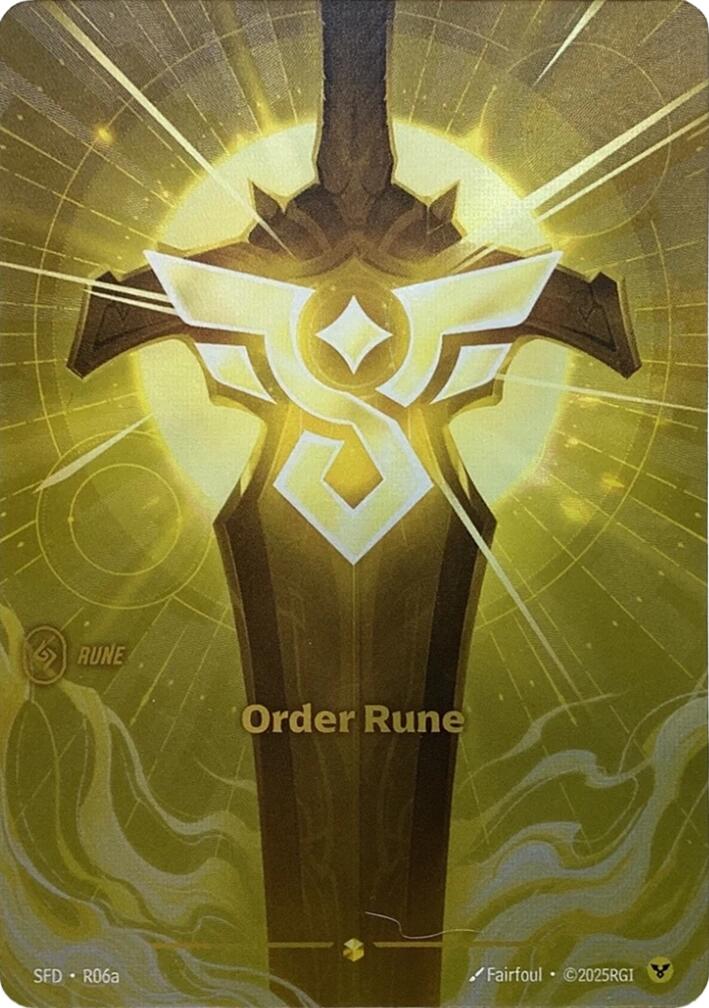 Order Rune (Alternate Art) [SPF - R06a]