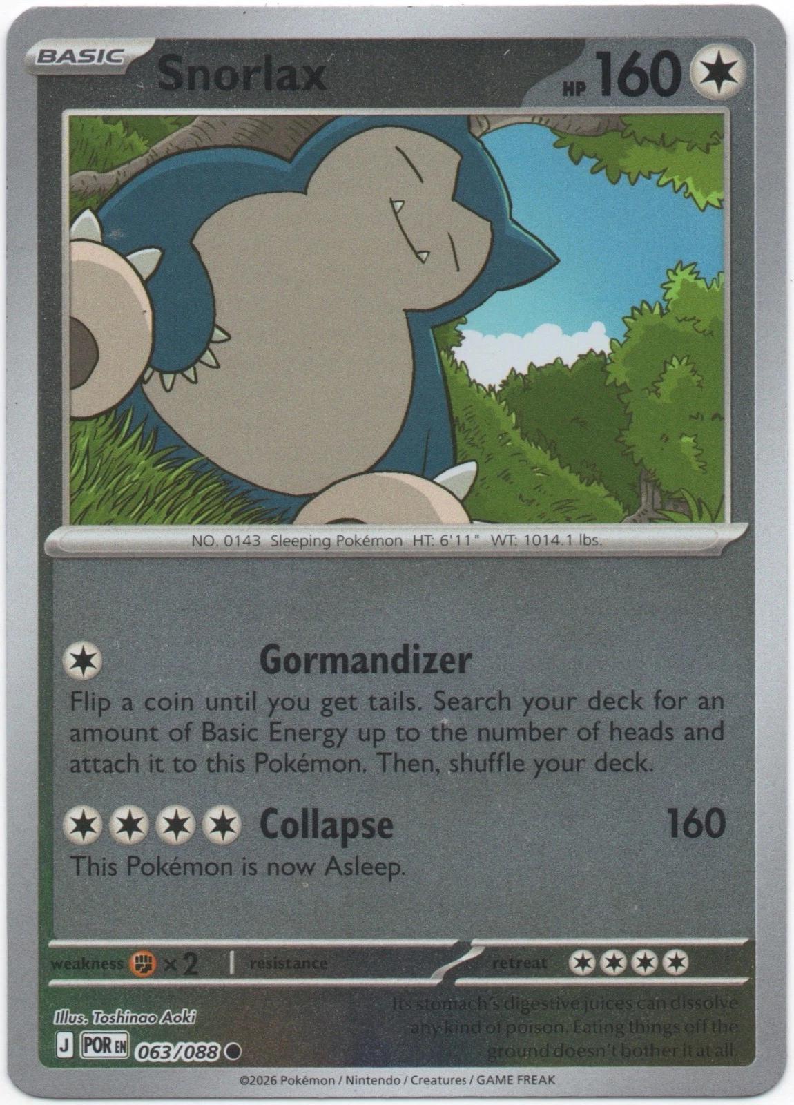 Snorlax [POR - 063/088] Non- Foil
