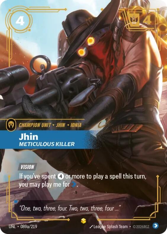 Jhin - Meticulous Killer (Alternate Art) [UNL - 089a/219]