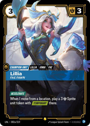 Lillia - Fae Fawn (Alternate Art) [UNL - 082a/219]