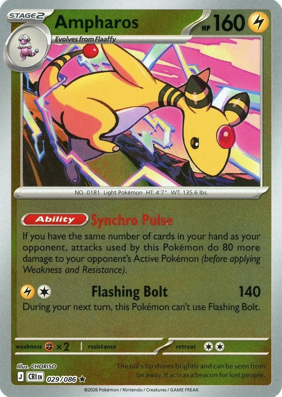 Ampharos - 029/086 [CRI - 029/086] Holofoil