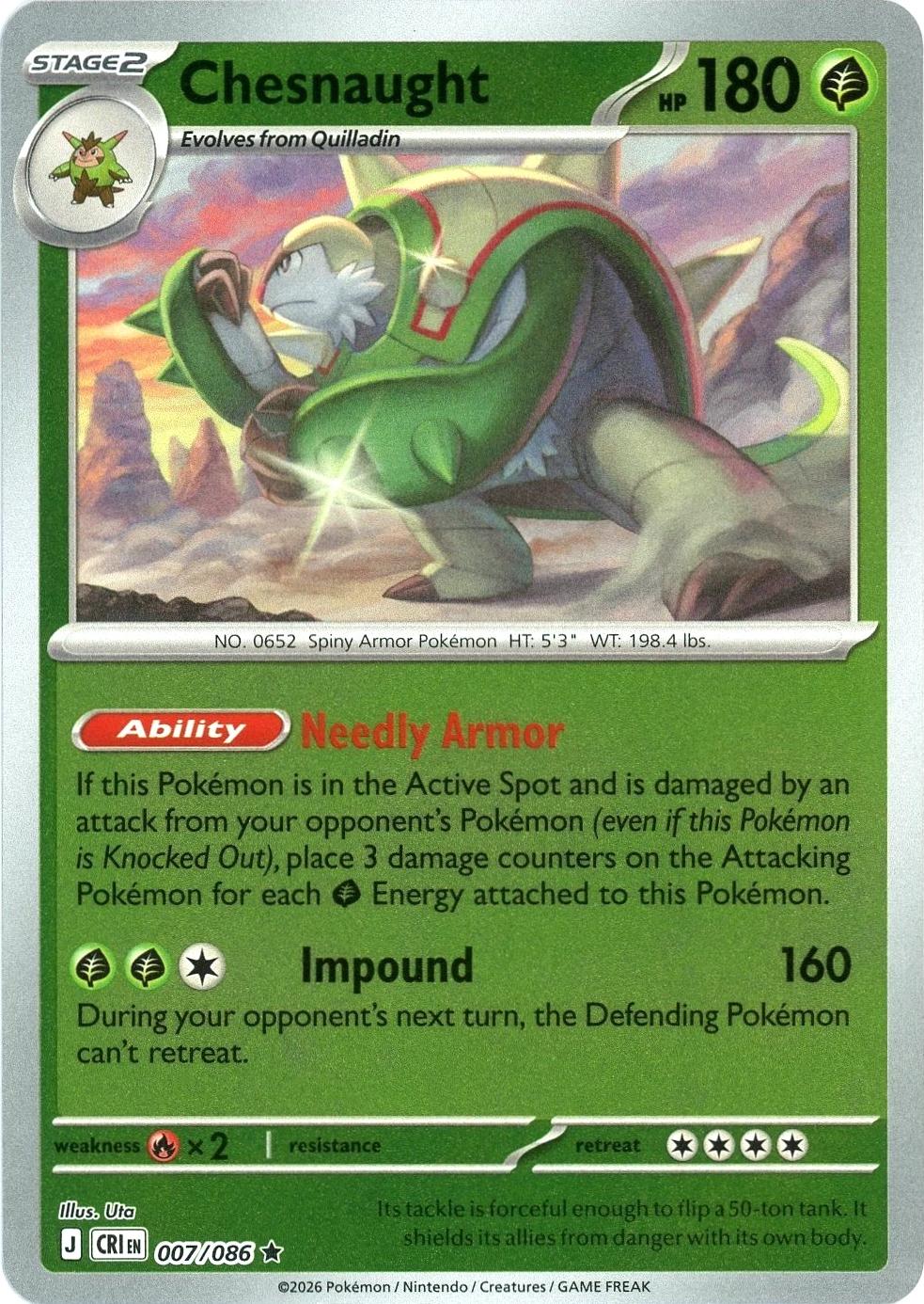 Chesnaught [CRI - 007/086] Holofoil