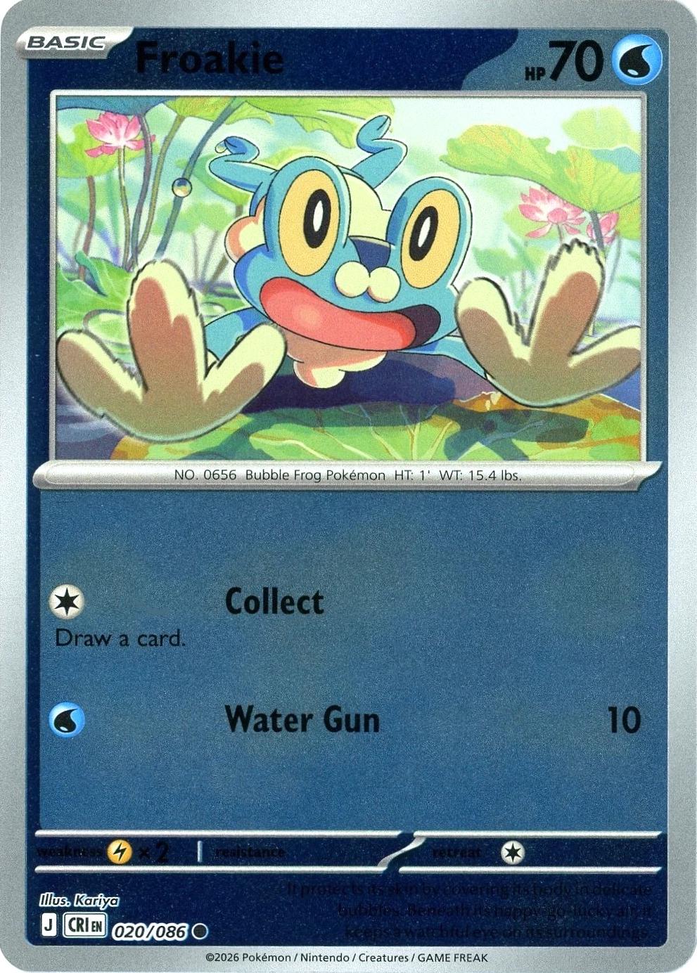 Froakie - 020/086 [CRI - 020/086] Non- Foil