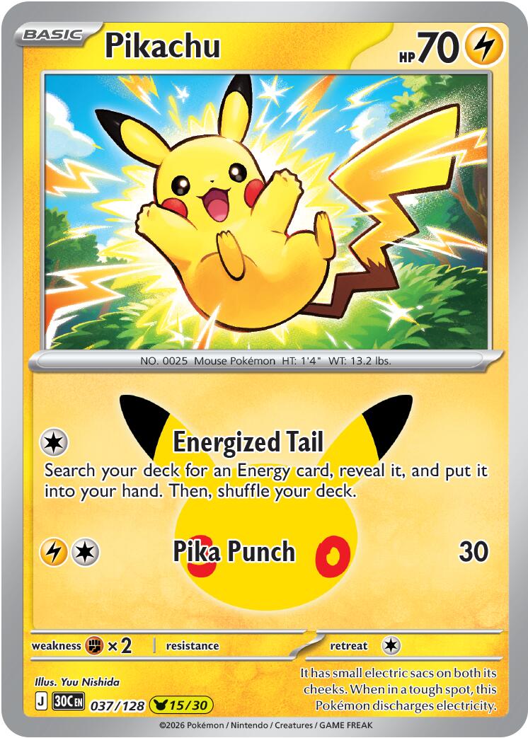 Pikachu - 037/128 [30C - 037/128] Holofoil