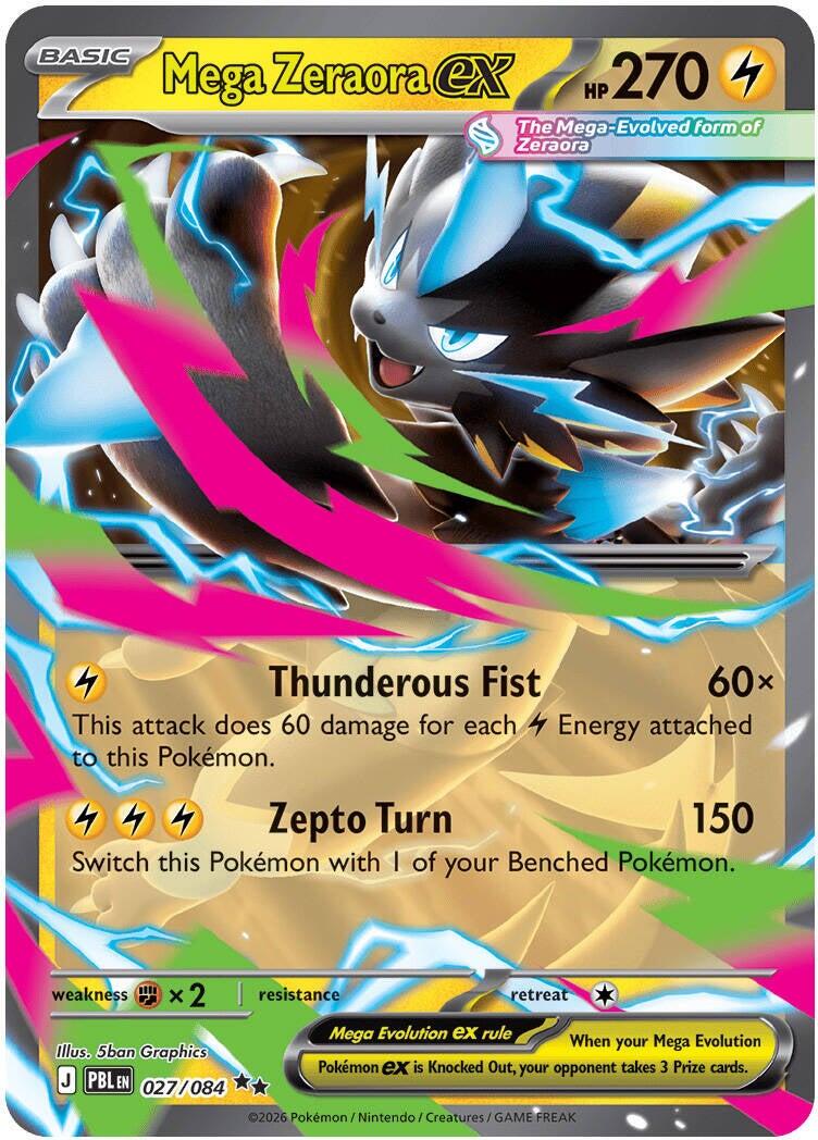 (Preorder) Mega Zeraora ex - 027/084 [ME05 - 027/084]