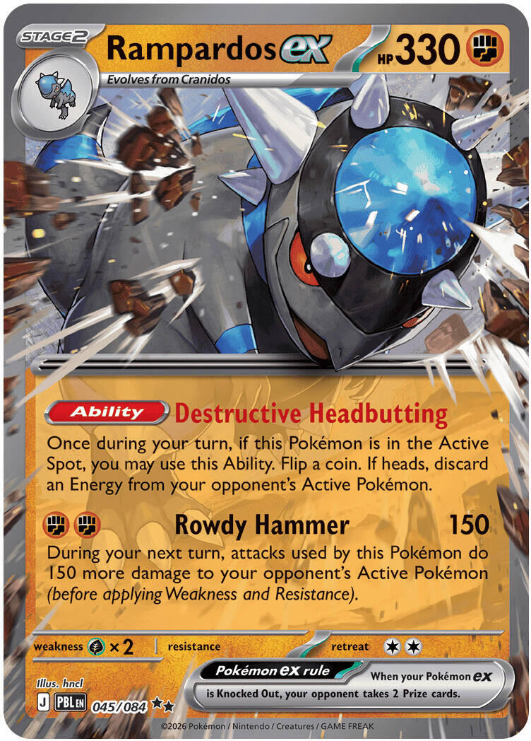 (Preorder) Rampardos ex - 045/084 [ME05 - 045/084]