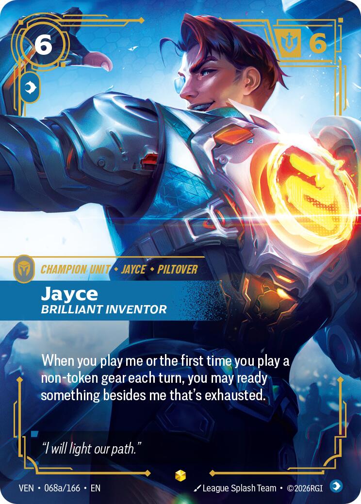Jayce - Brilliant Inventor (Alternate Art) [VEN - 068a/166]