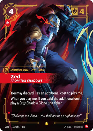 Zed - From the Shadows (Overnumbered) [VEN - 169/166]