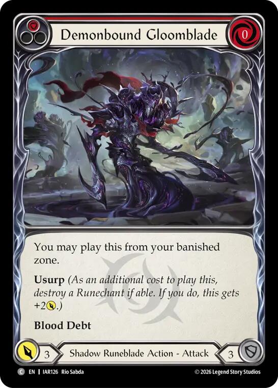 Demonbound Gloomblade (Red) [IAR - IAR126] Non- Foil