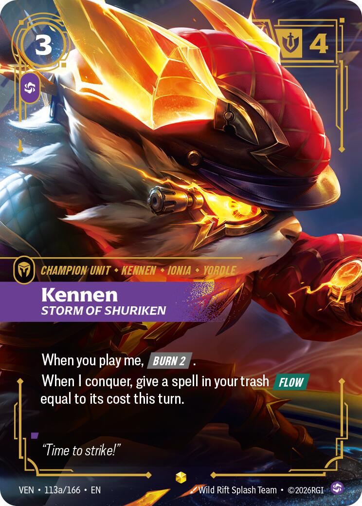 Kennen - Storm of Shuriken (Alternate Art) [VEN - 113a/166]