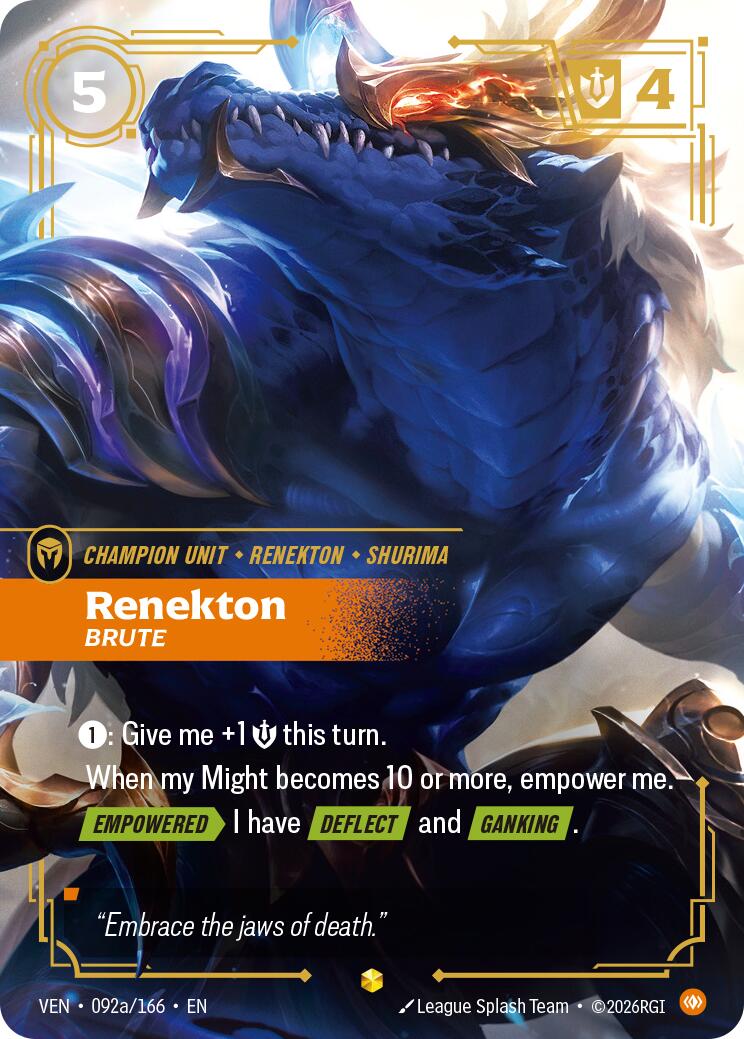 Renekton - Brute (Alternate Art) [VEN - 092a/166]