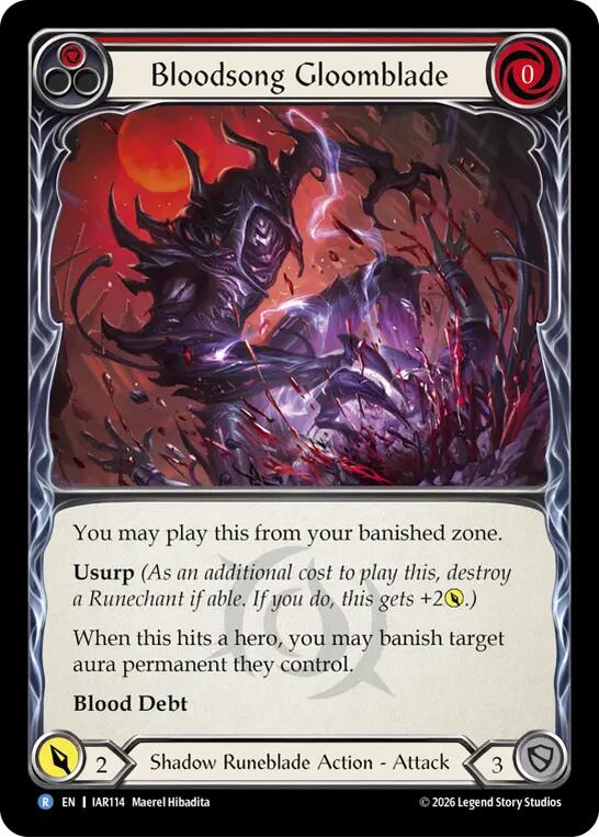 Bloodsong Gloomblade [IAR - IAR114] Non- Foil
