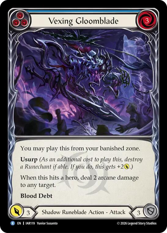 Vexing Gloomblade (Blue) [IAR - IAR119] Non- Foil